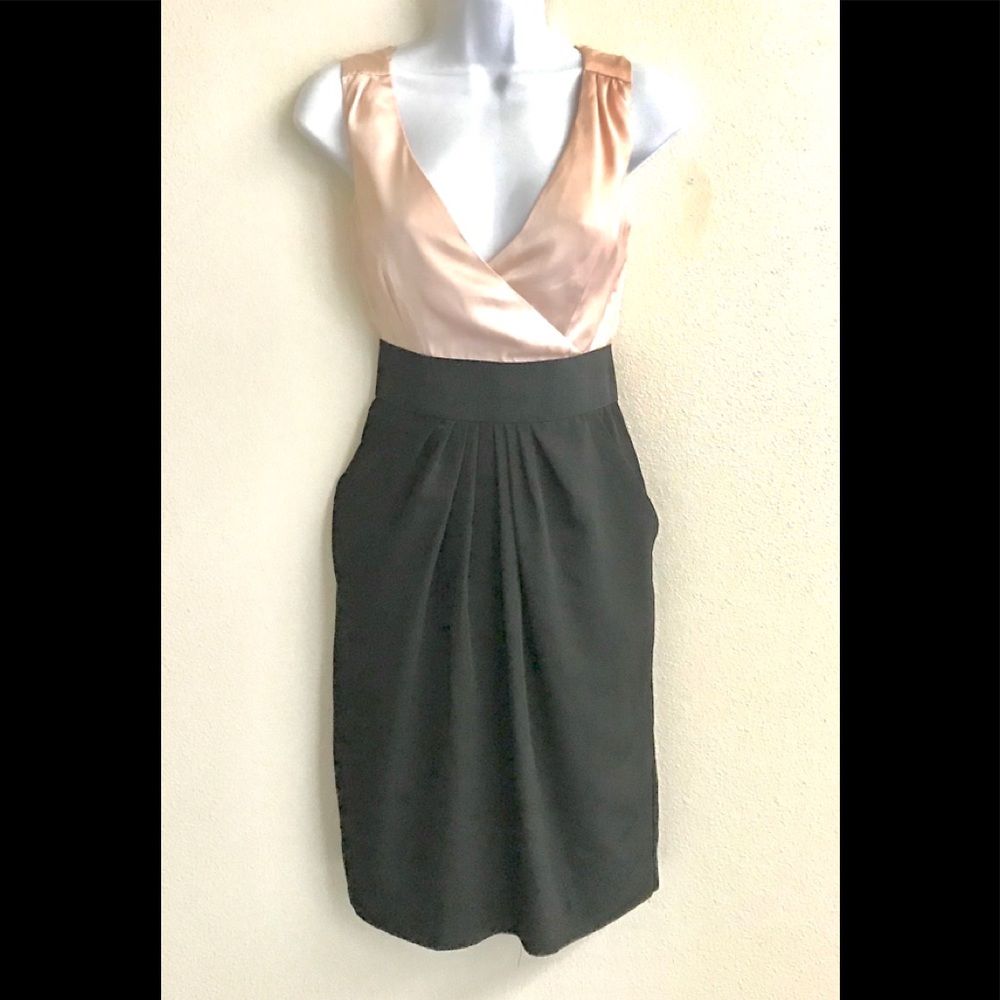 Satin upper dress for all occasions, with pockets!